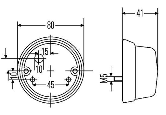 Afbeeldingen van HELLA 2PF 001 259-677 Positielicht - Halogeen - 24/12V