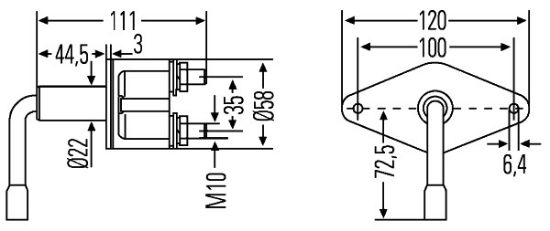 Afbeeldingen van HELLA 6EK 001 559-001 Hoofdschakelaar - Draaiknop activering - Aantal aansluitingen: 2