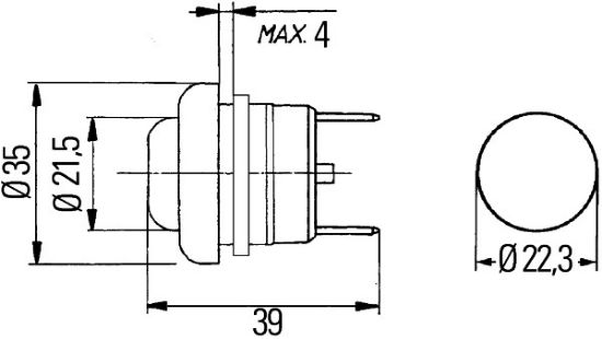 Afbeeldingen van HELLA 6JF 001 571-041 Ontstekings-/ startschakelaar - S30 - Drukactivering - Aantal aansluitingen: 2