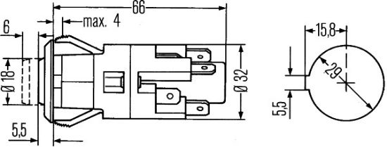 Afbeeldingen van HELLA 6HF 001 579-011 Waarschuwingsknipperlamp schakelaar