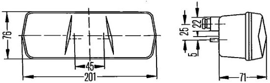 Afbeeldingen van HELLA 2SD 001 680-281 Achterlicht - Halogeen - rechts - voor o.a. Mercedes-Benz T1 Platform/Chassis (6
