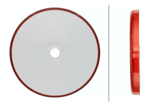 Afbeeldingen van HELLA 8RA 002 014-231 Reflector - Lenskleur: Rood - Rond - Geschroefd/Opbouw