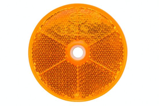 Afbeeldingen van HELLA 8RA 002 014-251 Reflector - Lenskleur: Geel - Rond - Geschroefd/Opbouw