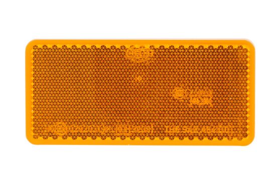 Afbeeldingen van HELLA 8RA 003 326-041 Reflector - Lenskleur: Geel - rechthoekig - Gekleefd/Opbouw