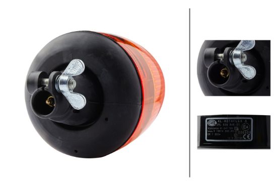 Afbeeldingen van HELLA 2RL 006 846-011 Halogeen-Zwaailamp - KL Rotaflex - 24V - Geel