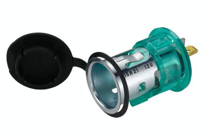 Afbeeldingen van HELLA 8JB 008 023-001 Stekkerdoos - 12V - 2-polig - Inbouw - Stekker: Platte stekker