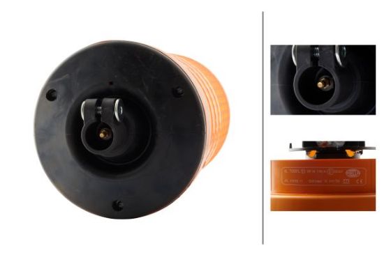 Afbeeldingen van HELLA 2RL 008 063-111 Halogeen-Zwaailamp - KL 7000 - 24V - Geel