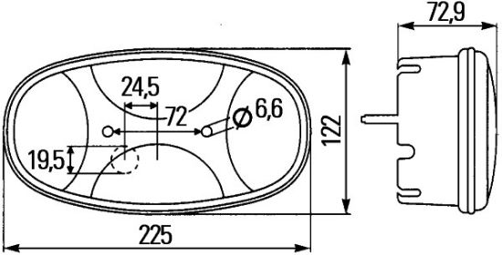 Afbeeldingen van HELLA 2VP 343 640-051 Achterlicht - Cargoluna - Gloeilamp - 24/12V