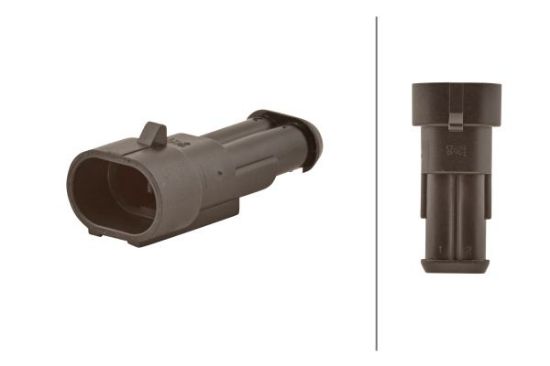 Afbeeldingen van HELLA 8JA 746 183-022 Stekkerbehuizing - 2-polig - Stekker: Paraboolverbinder