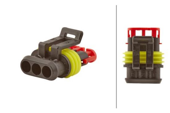 Afbeeldingen van HELLA 8JA 746 184-032 Stekkerbehuizing - 3-polig - Stekker: Paraboolverbinder