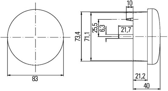 Afbeeldingen van HELLA 2BA 959 011-001 Knipperlicht - 83mm - LED - 12/24V